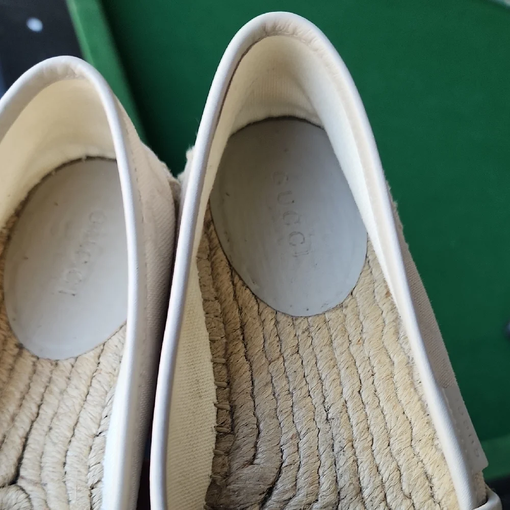GUCCI GG Canvas And Leather Espadrilles